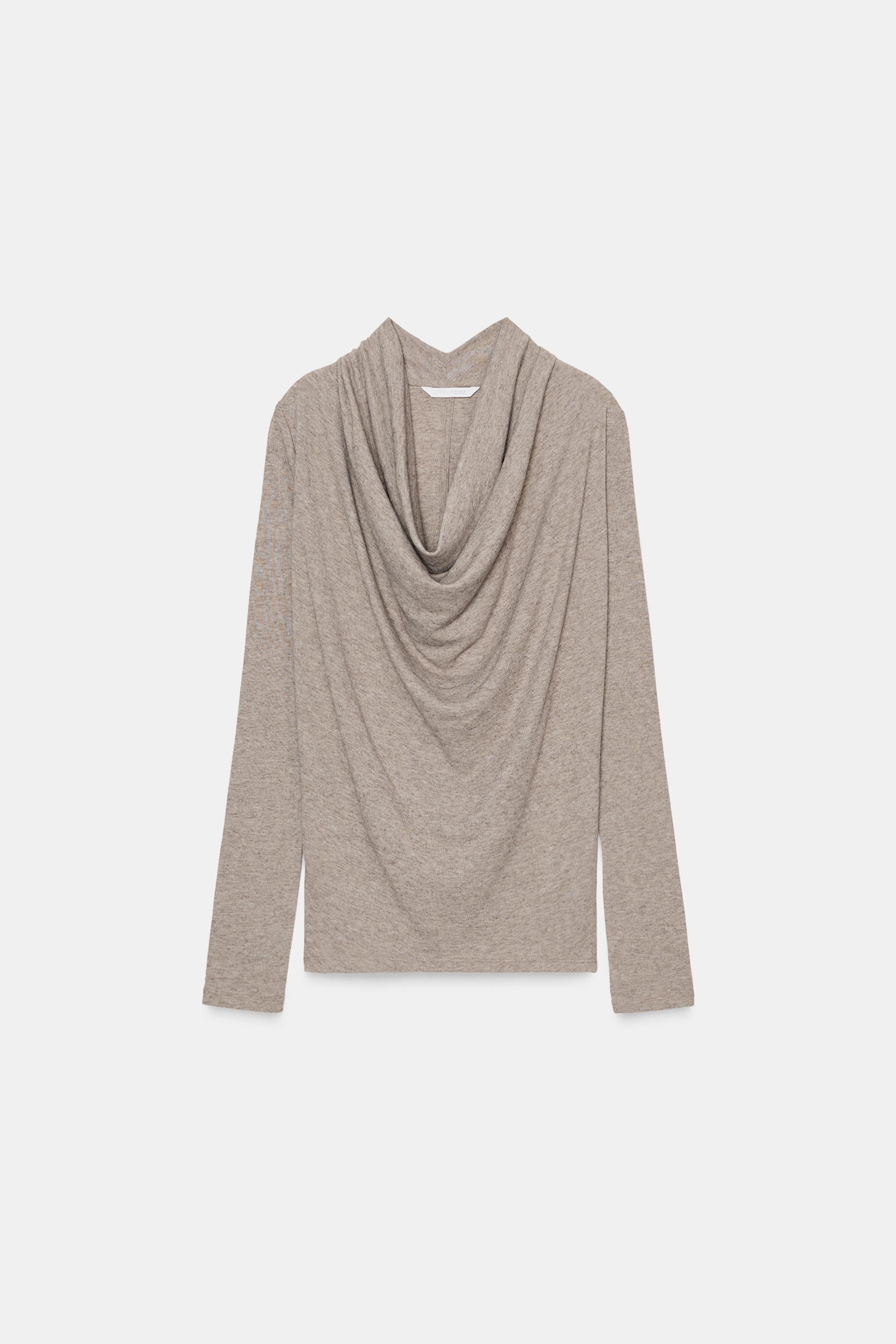 DRAPED LYOCELL T-SHIRT
